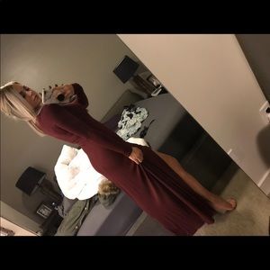 Lulus maroon maxi dress